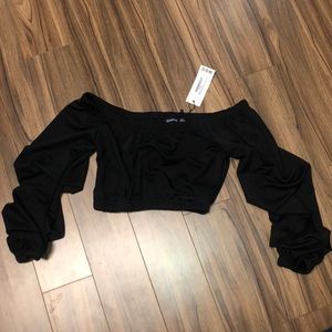 Crop off the shoulder shirt